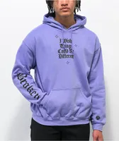 Broken Promises Wishful Thinking Purple Hoodie