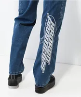 Broken Promises Y2K Medium Wash Denim Cargo Jeans