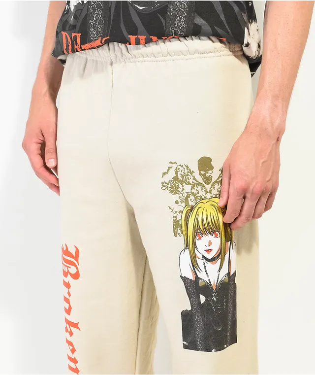 Death Note Patch Chain Wide Leg Jeans