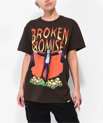 Broken Promises x Dracula Love Sucks Brown T-Shirt