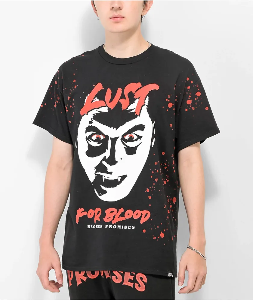 Broken Promises x Dracula Lust For Blood Splatter Black T-Shirt