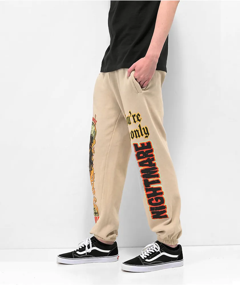 Broken Promises x Dracula Nightmare Of Horror Tan Sweatpants