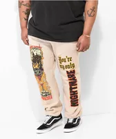 Broken Promises x Dracula Nightmare Of Horror Tan Sweatpants