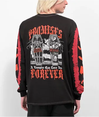 Broken Promises x Dracula Vampire Forever Black Long Sleeve T-Shirt