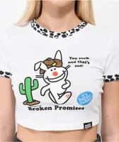 Broken Promises x Happy Bunny Cowboy Crop T-Shirt