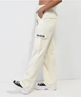 Broken Promises x Happy Bunny Focus On Me White Cargo Pants