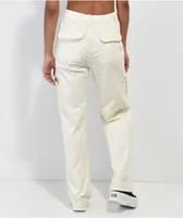 Broken Promises x Happy Bunny Focus On Me White Cargo Pants