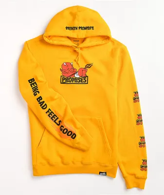 Broken Promises x Hot Stuff Chillax Gold Hoodie