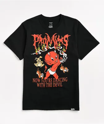 Broken Promises x Hot Stuff Dancing With The Devil Black T-Shirt