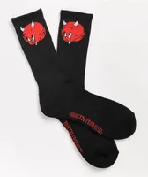 Broken Promises x Hot Stuff Teardrop Black Crew Socks