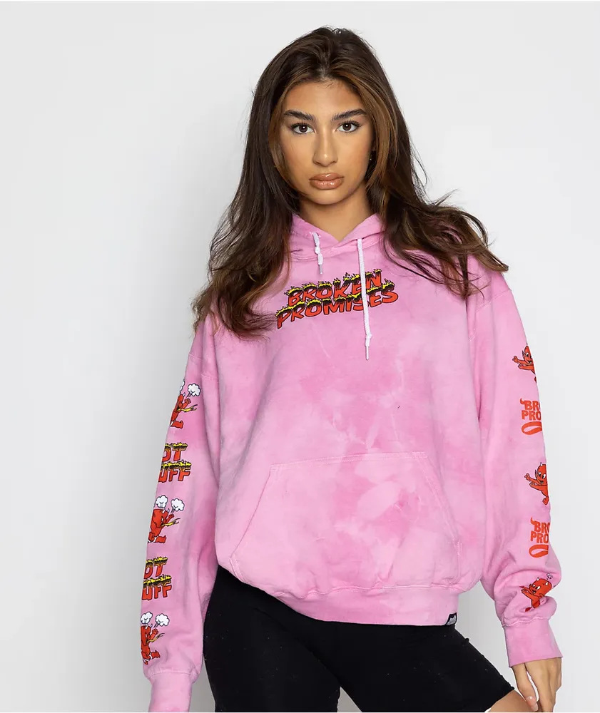 Broken Promises x Hot Stuff Two Moods Pink Tie Dye Hoodie