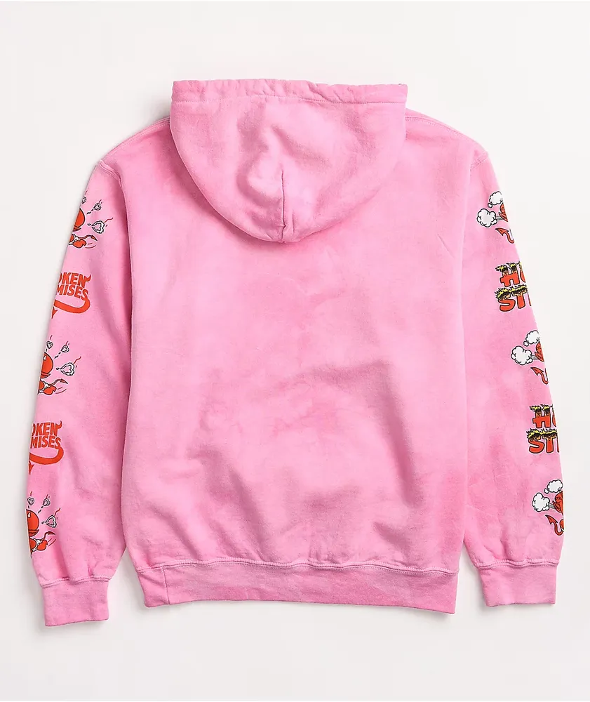 Broken Promises x Hot Stuff Two Moods Pink Tie Dye Hoodie