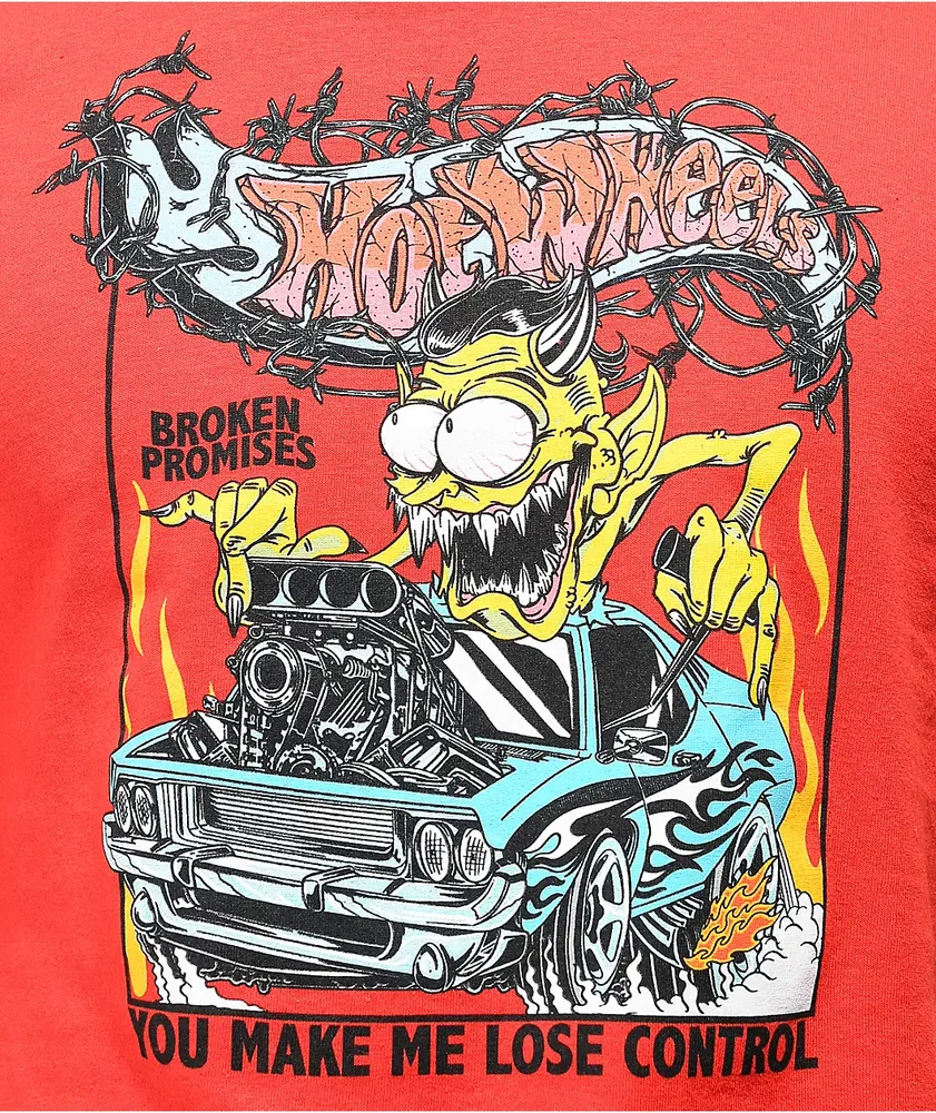 Broken Promises x Hot Wheels Fall Off Orange Tie Dye T-Shirt