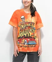 Broken Promises x Hot Wheels Fall Off Orange Tie Dye T-Shirt