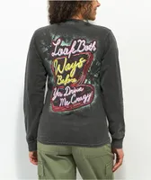 Broken Promises x Hot Wheels Look Both Ways Black Wash Long Sleeve T-Shirt