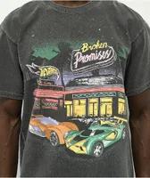 Broken Promises x Hot Wheels Look Both Ways Black Washed T-Shirt