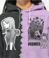 Broken Promises x Junji Ito Medusa Black & Purple Split Dye Hoodie
