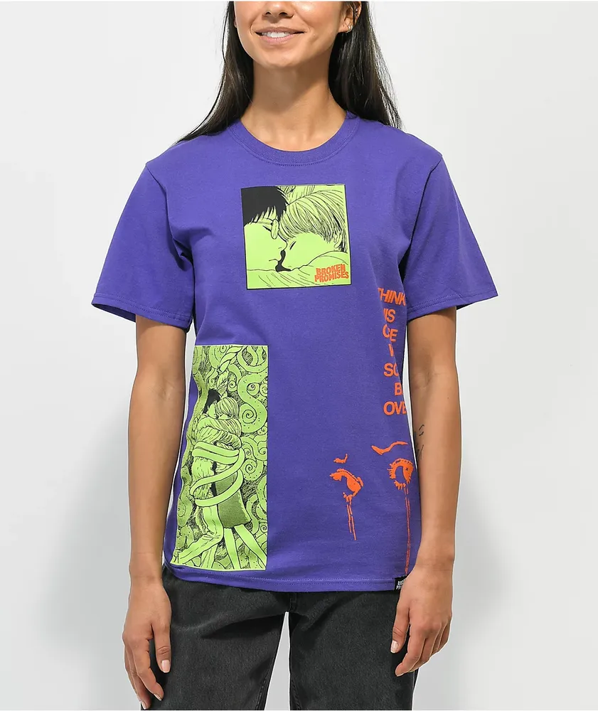 Broken Promises x Junji Ito The Curse Purple T-Shirt