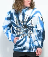 Broken Promises x Junji Ito Twisted Souls Blue & White Tie Dye Hoodie