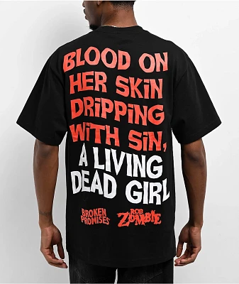 Broken Promises x Rob Zombie Living Dead Girl Black T-Shirt