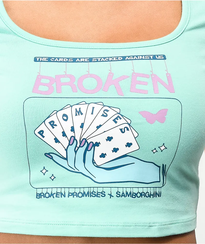 Broken Promises x Samborghini Slight Of Hand Mint Crop Top