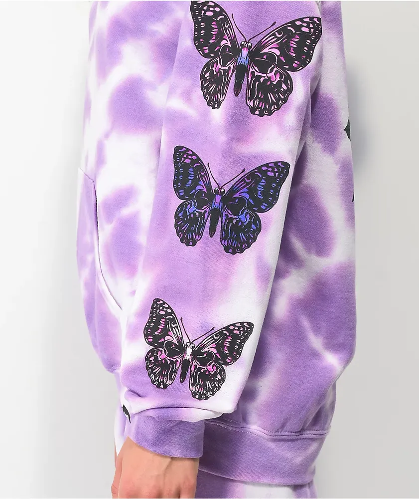 Broken Promises x Santa Cruz Flutter Purple Tie Dye Hoodie