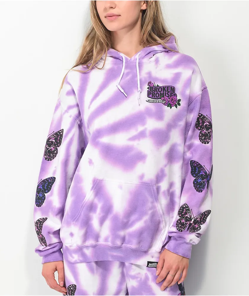 Broken Promises x Santa Cruz Flutter Purple Tie Dye Hoodie