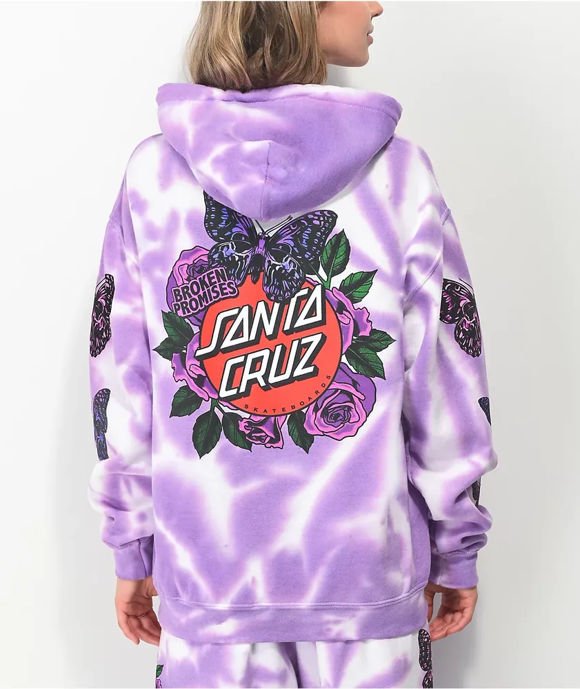 Broken Promises x Santa Cruz Flutter Purple Tie Dye Hoodie