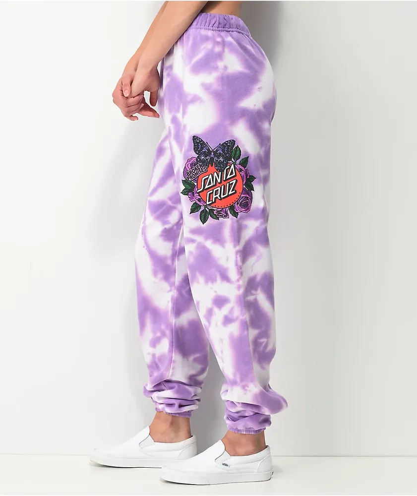 Broken Promises x Santa Cruz Flutter Purple Tie Dye Sweatpants