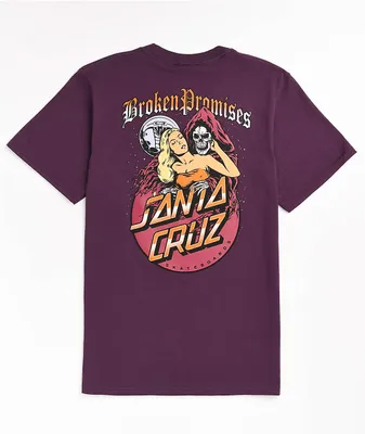 Broken Promises x Santa Cruz Smother Purple T-Shirt