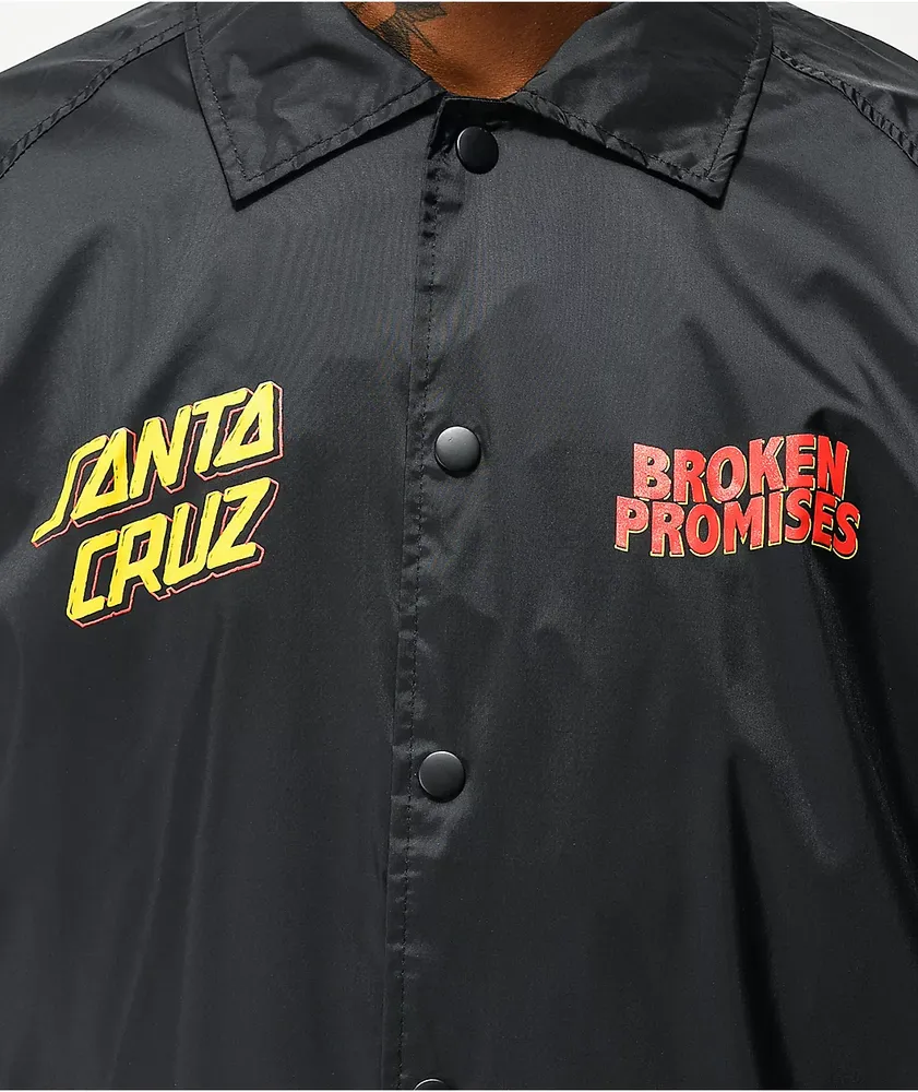 Broken Promises x Santa Cruz Stinger Black Coaches Jacket