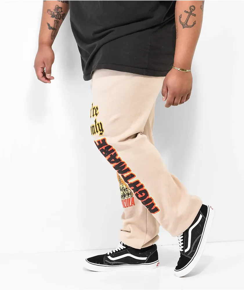 Broken Promises x Universal Nightmare Of Horror Tan Sweatpants