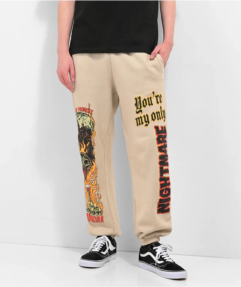 Broken Promises x Universal Nightmare Of Horror Tan Sweatpants