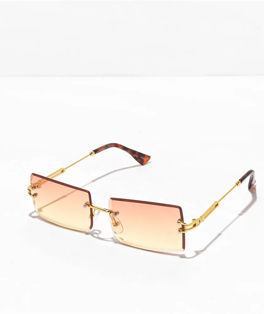 Buy Vision Express 21689 Brown Gold Rectangle Sunglasses 1's Online at Best  Price - Eyewear