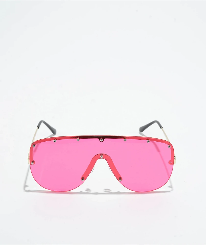 Bubble Gum Hot Pink Sunglasses