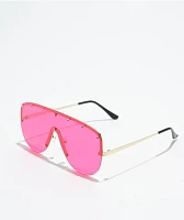 Bubble Gum Hot Pink Sunglasses