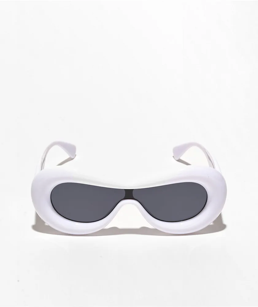 Bubble Shield White Sunglasses