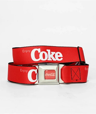 Buckle Down x Coca-Cola Enjoy Coke Red Seatbelt Belt