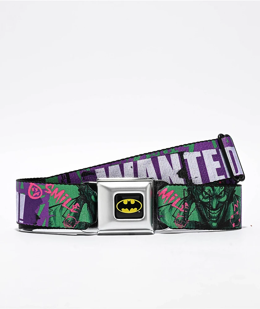 Buckle Down x DC Comics Joker Wanted Black Web Belt