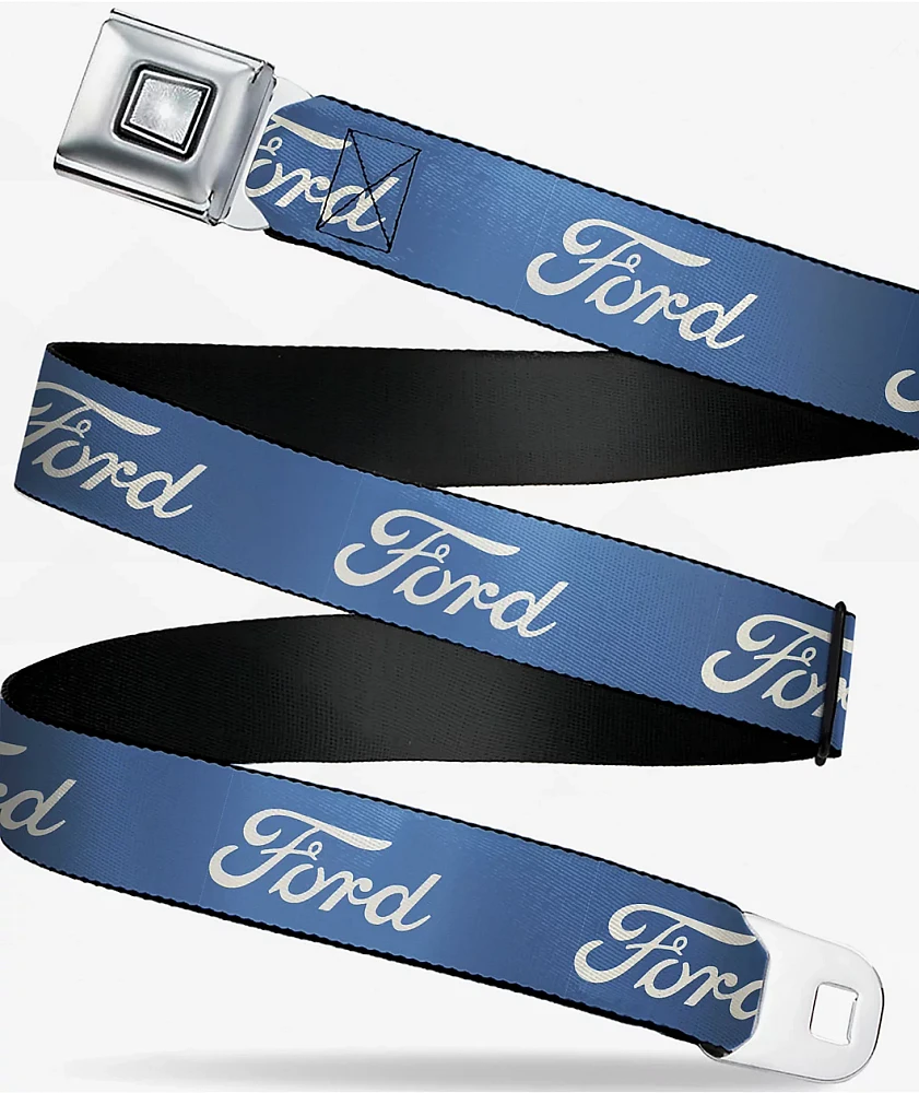 Buckle Down x Ford Starburst Blue Seatbelt Belt