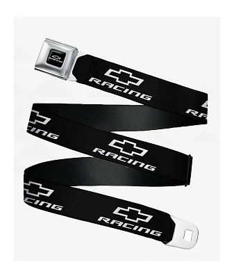 Buckle Down x GM General Motors Chevy Bowtie Racing Logo Black Web Belt