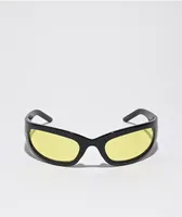 Buggy Eye Sport Black & Yellow Wrap Sunglasses