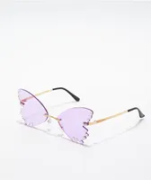 Butterfly Jewel Purple Sunglasses