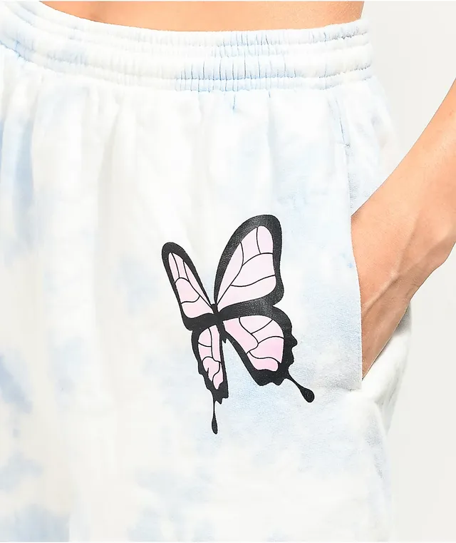 Fleece Shorts, C Logo Butterfly Graphic, 4