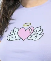 By Samii Ryan Rock Of Luv Lavender Crop T-Shirt