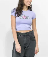 By Samii Ryan Rock Of Luv Lavender Crop T-Shirt