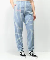 By Samii Ryan Smiley Feel Good Blue Tie Dye Sweatpants