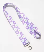 By Samii Ryan The Best Pattern Purple & White Lanyard