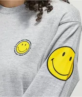 By Samii Ryan x Smiley Grey Long Sleeve T-Shirt