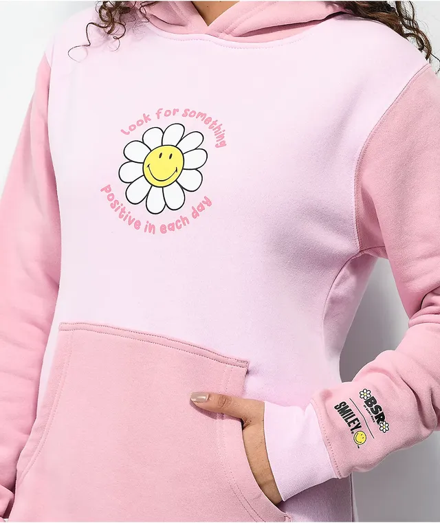 By Samii Ryan x Smiley Positive Pink Colorblock Hoodie